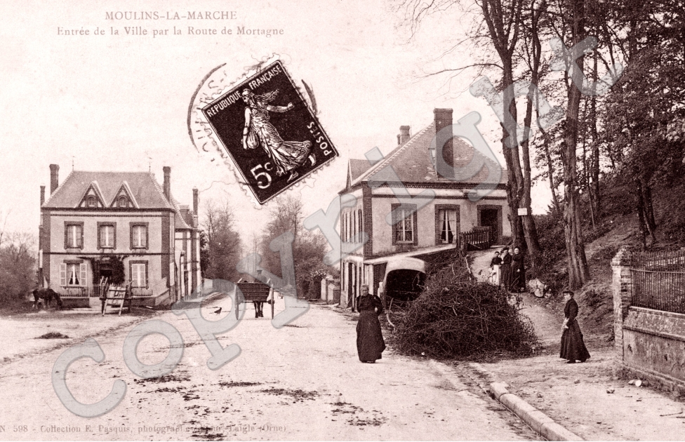 entree de la ville par la route de Mortagne
