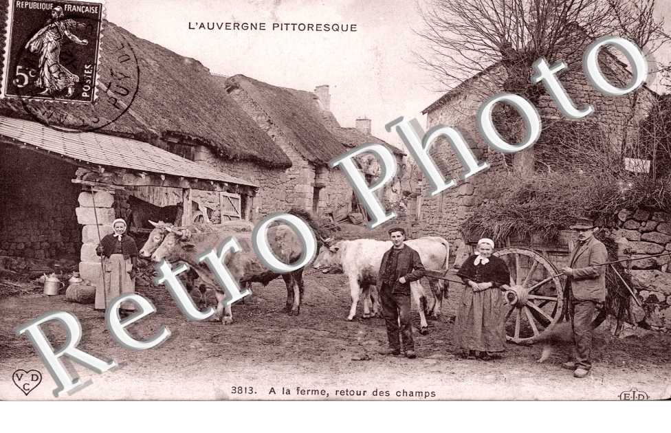 a la ferme, retour des champs