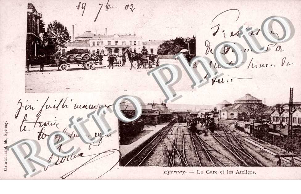 la gare et ateliers de la compagnie de l'Est
