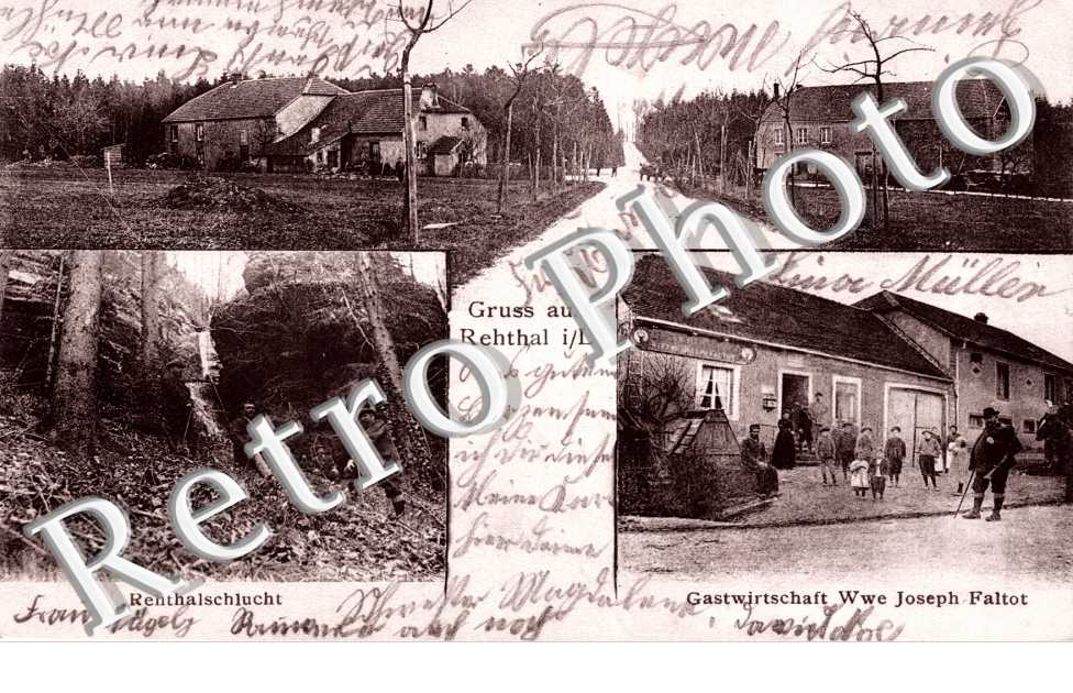 Gruss aus Rehthal  Gastwirtschaft Wwe Joseph Faltot