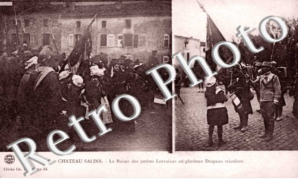 Le Baiser des Petites Lorraines au Drapeau Tricolore