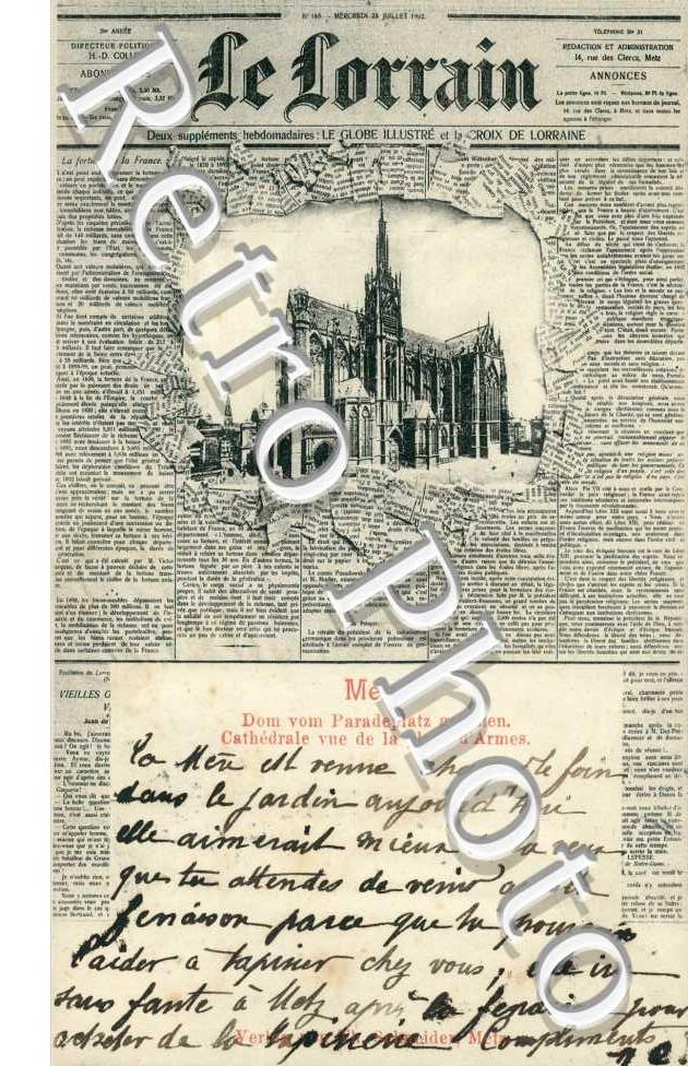 Le Lorrain -Cathédrale vue de la Place d&#039;Armes