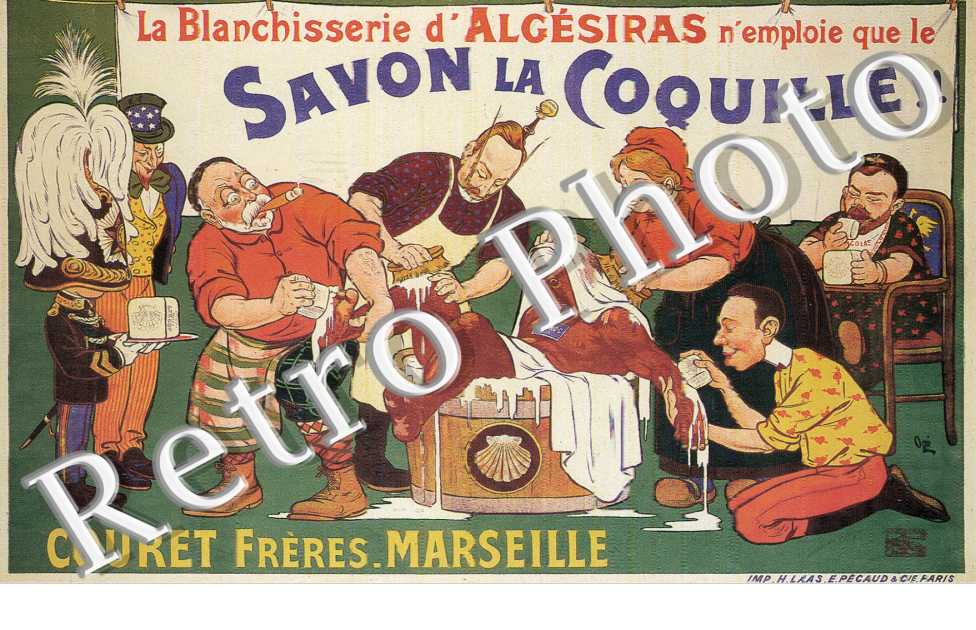 La blanchisserie d'Algesiras n'emploie que le Savon de la Coquille Couret Freres. Marseille