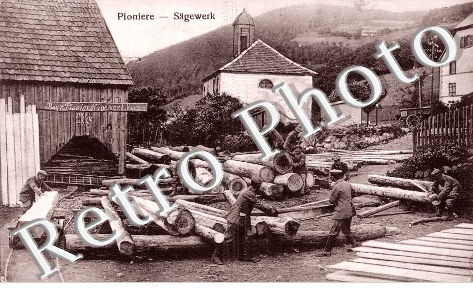 Militaires guerre 1914-1918 carte allemande Pioniere - Sagewerk