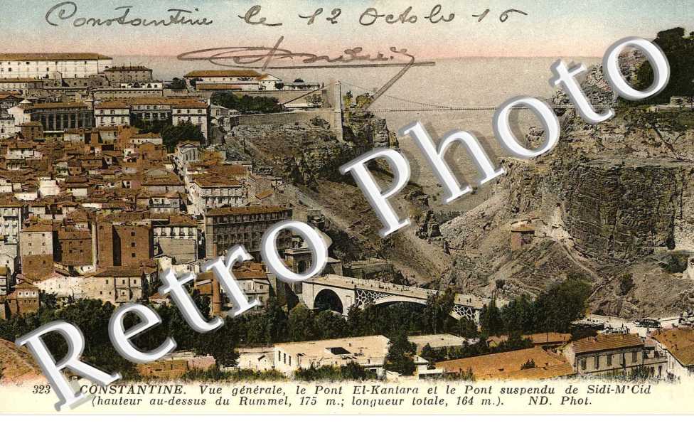 le pont El Kantara et le pont suspendu de sidi M&#039;Cid