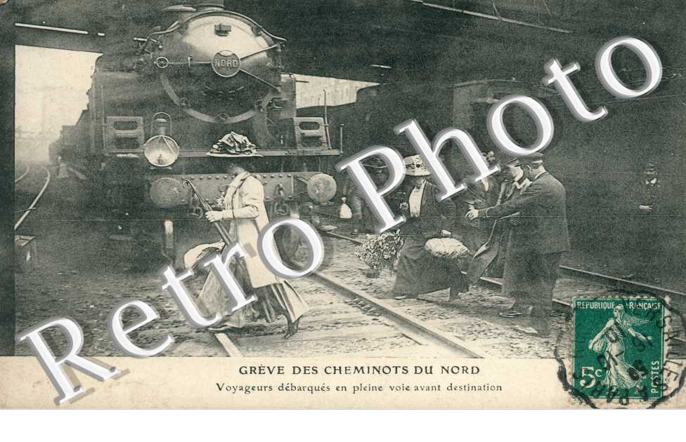 la grève des cheminots du Nord - Voyageurs débarqués en pleine voie avant destination