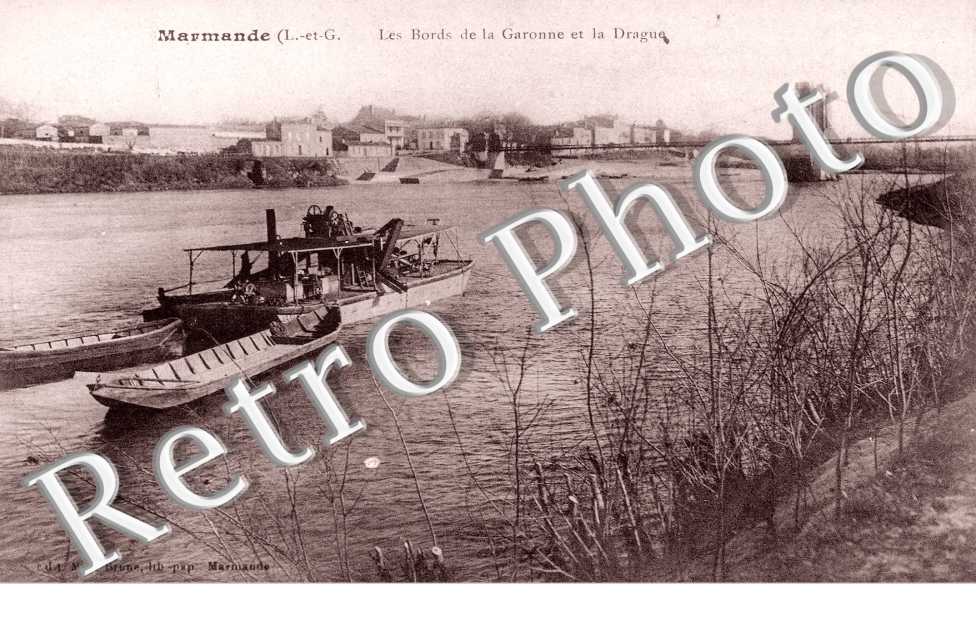 Les bords de la Garonne et la drague