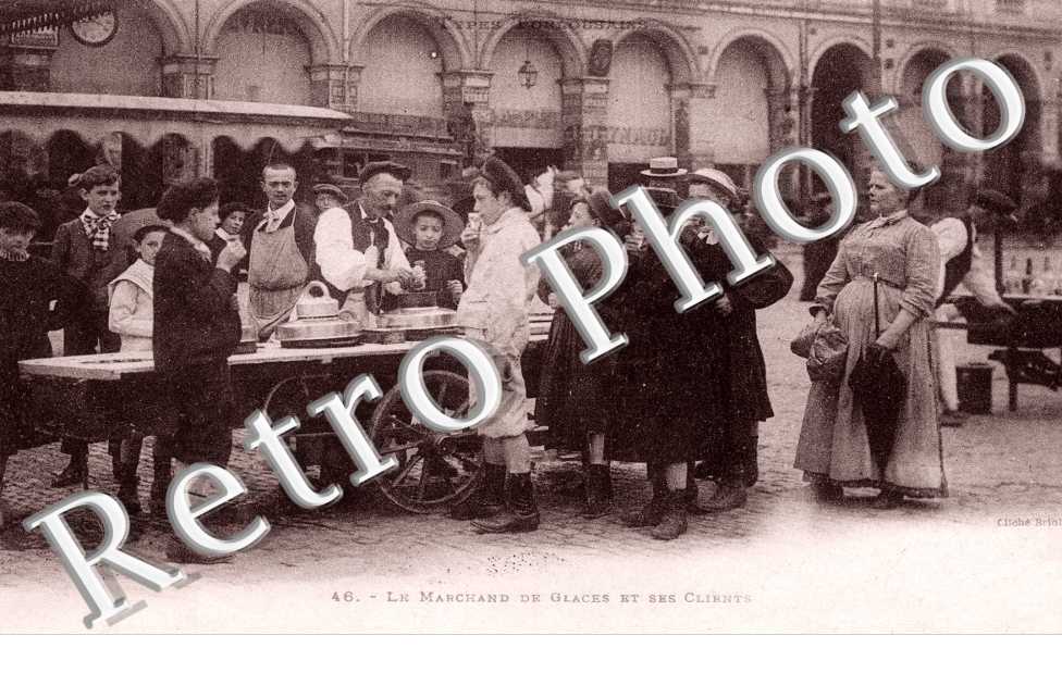 Types Toulousains - le marchand de glaces et ses clients