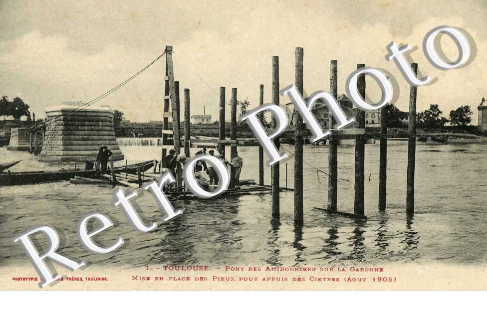 Construction Pont des Amidonniers sur la Garonne