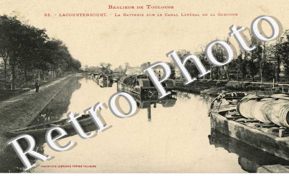 Lacourtensourt - La batterie sur le canal lateral de la garonne