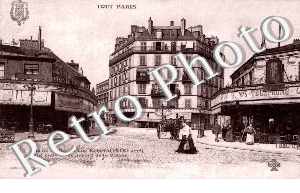 rue de l&#039;Atlas et rue Rebeval - Vue prise du boulevard de la Villette