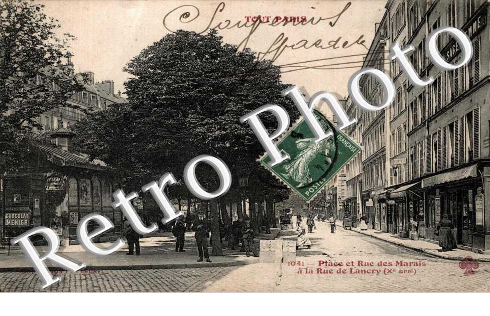 Place et rue des Marais a la rue de Lancry