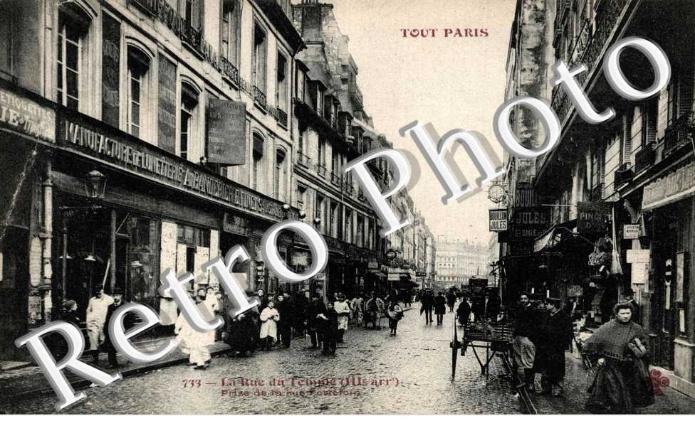 la rue du Temple prise de la rue Portefoin