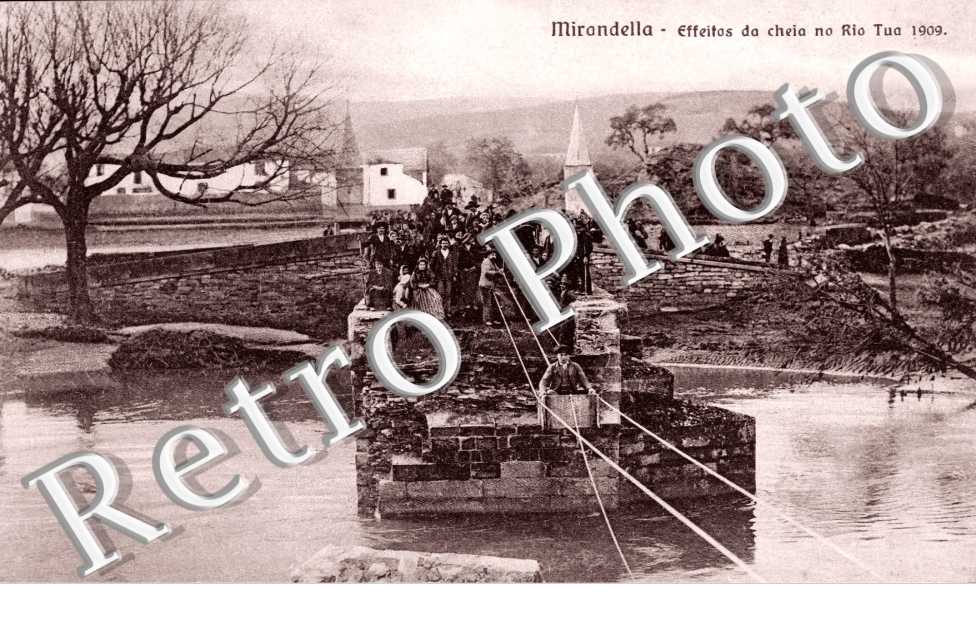 Effeitos da cheia no Rio Tua 1909