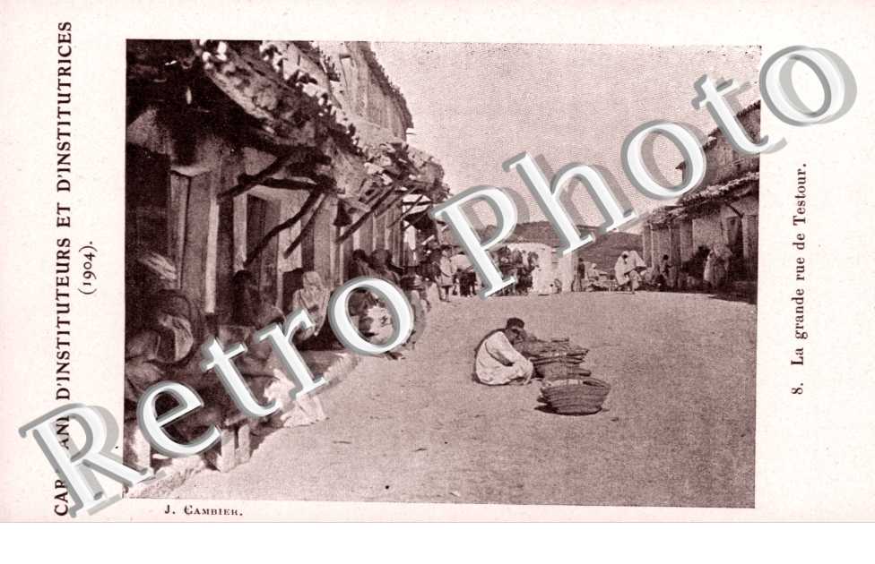 la grande rue de Testour -  Caravane d&#039;instituteurs et d&#039;institutrices - 1904