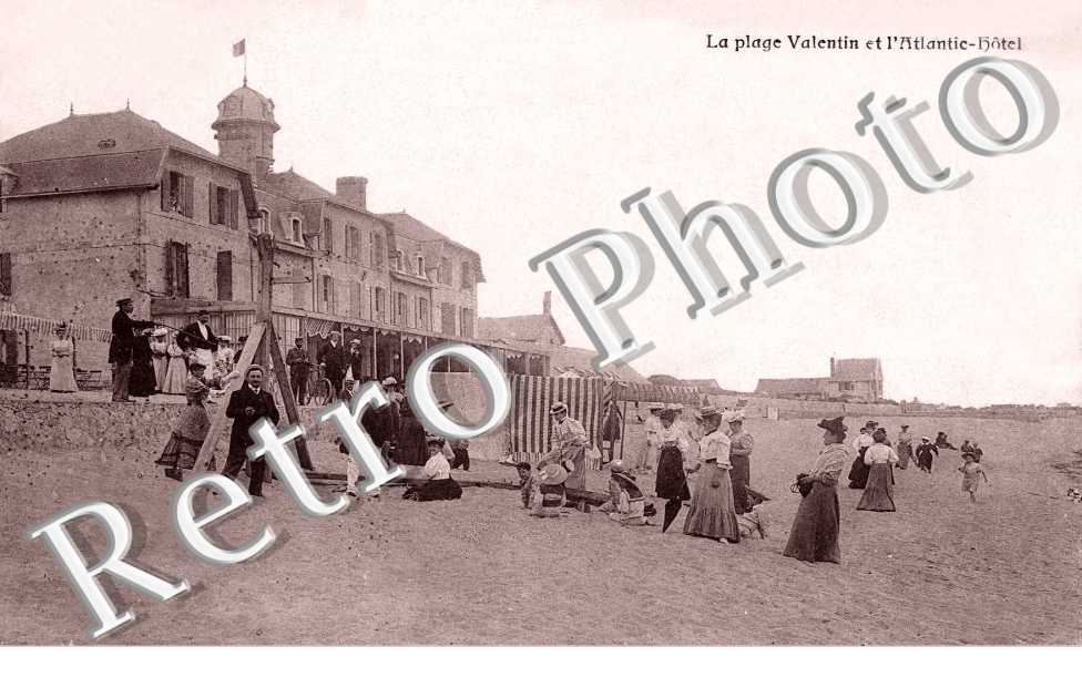 du Croisic a Batz -  La plage Valentin et l'Atlantic-Hotel