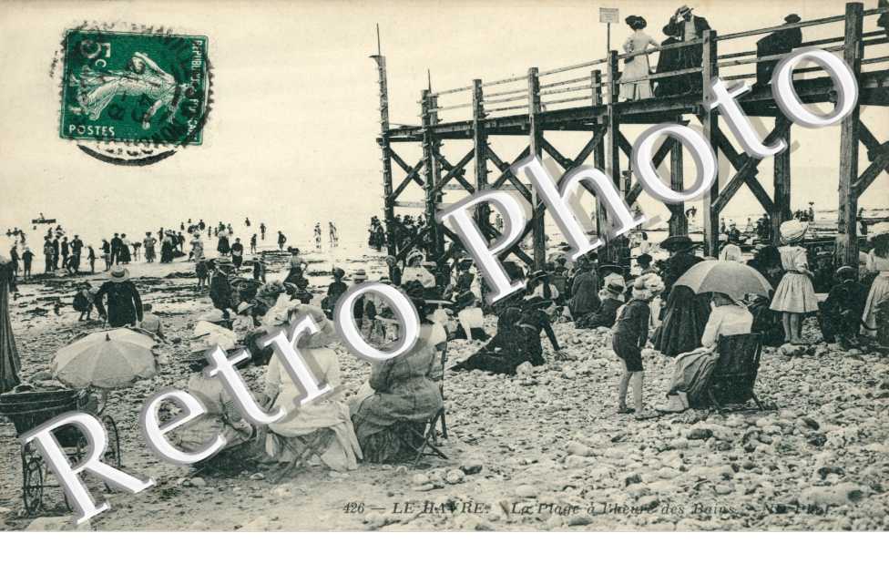 la plage a l&#039;heure des bains