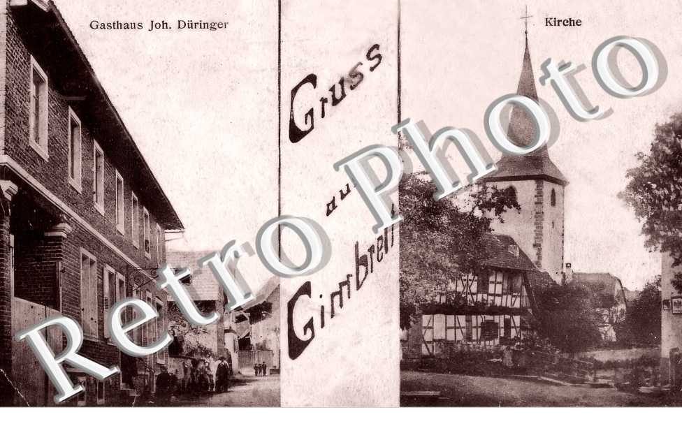 Gasthaus Joh. Duringer. Kirche.