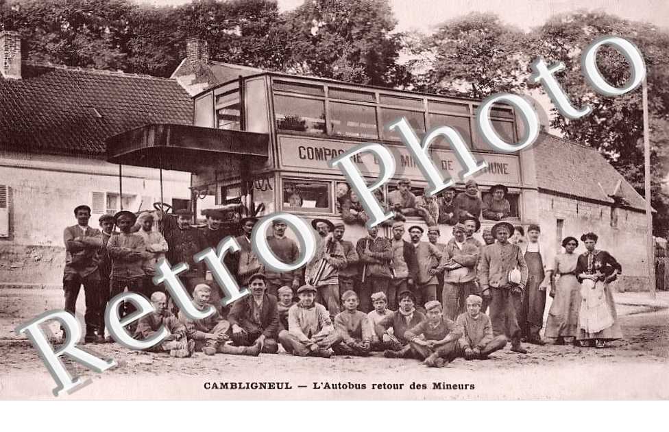 l&#039;autobus retour des mineurs (Compagnie des mines de Béthune)