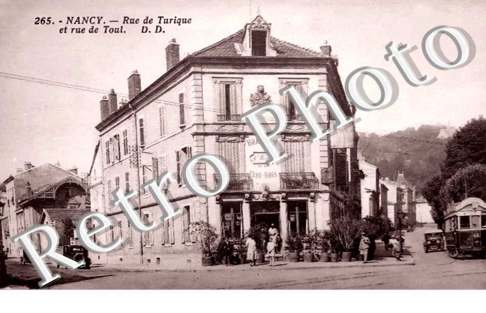 rue de Turique et rue de Toul. Brasserie du Vert Bois