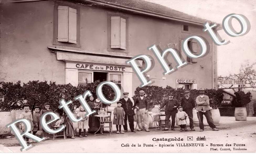 café de la Poste. Epicerie Villeneuve. Bureau des Postes