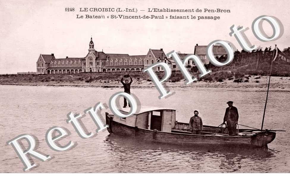 l&#039;établissement de Pen-Bron. Le bateau Saint-Vincent-de-Paul faisant le passage