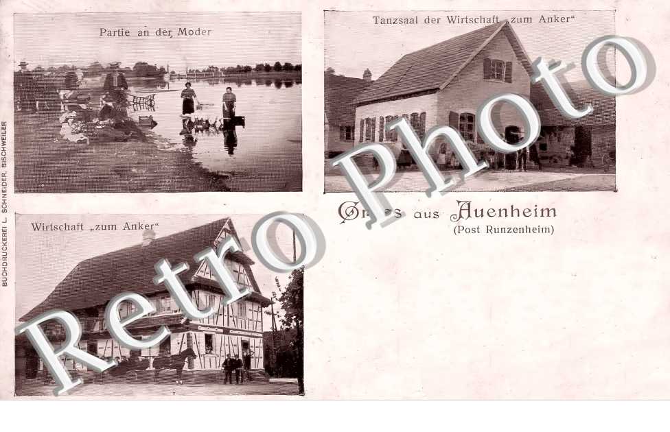 partie an der Moder. Tanzsaal der Wirtschaft zum Anker.
