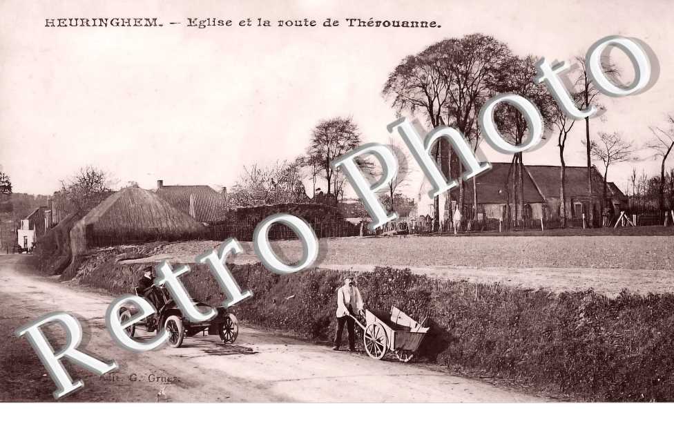 église et la route de Thérouanne