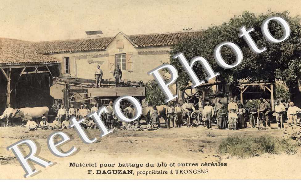 Matériel pour battage du blé et autres créréales. F. Daguzan propriétaire