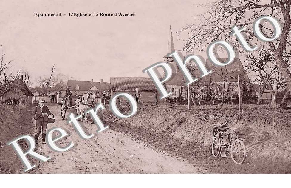l&#039;église et la route d&#039;avesne