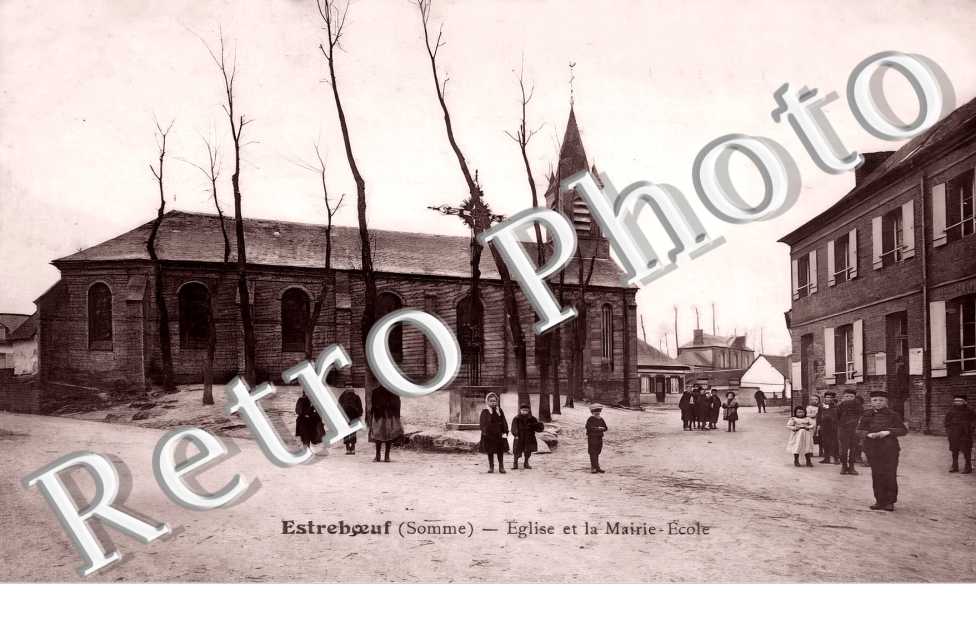 église, mairie école