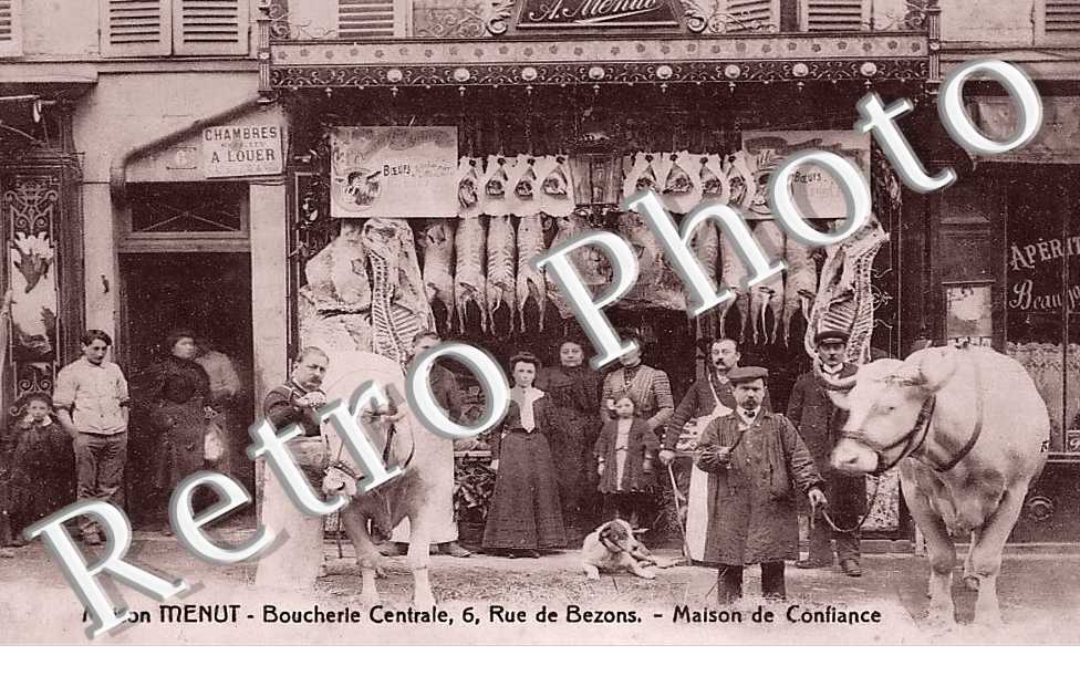Maison Menut. Boucherie Centrale 6 rue de Bezons