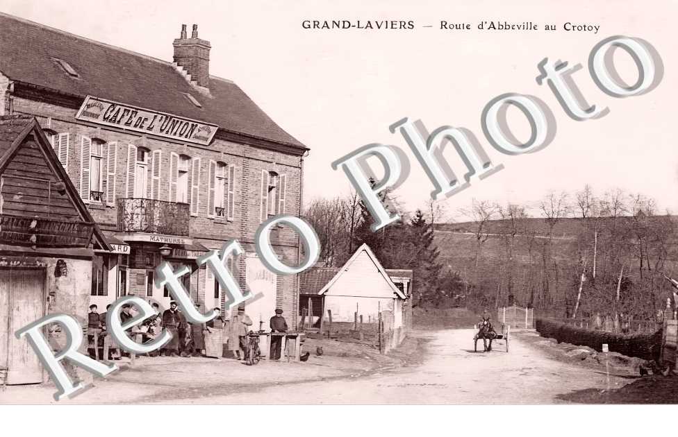 route d&#039;Abbeville au Crotoy. Café de l&#039;Union