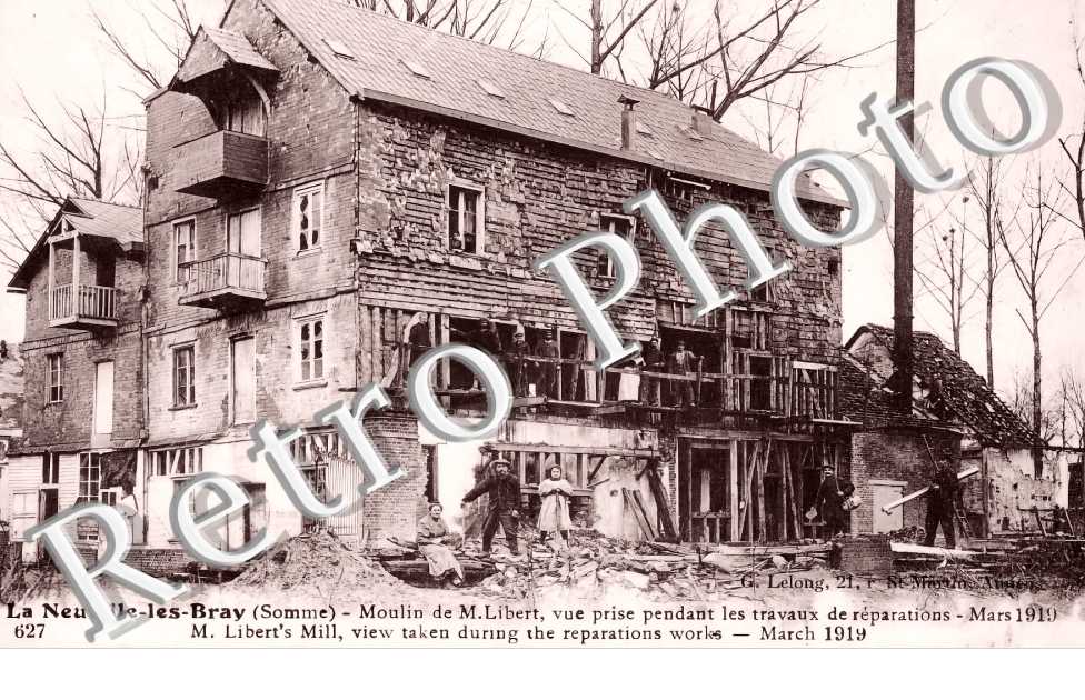 Moulin de M. Libert pendant les travaux en mars 1919
