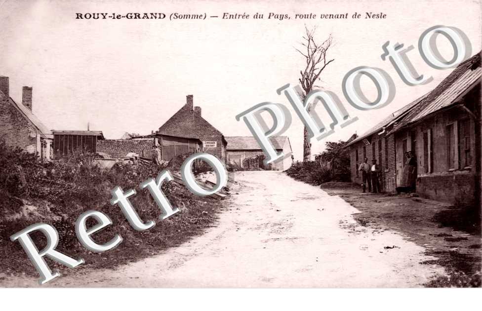 entrée du pays, route venant de Nesle