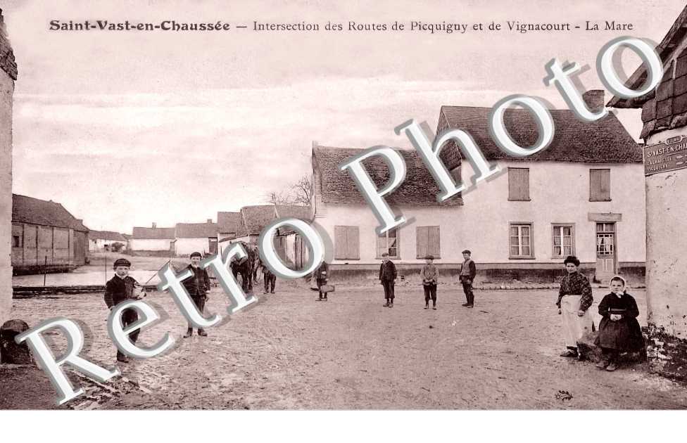 intersection des routes de Picquigny et de Vignacourt. La Mare