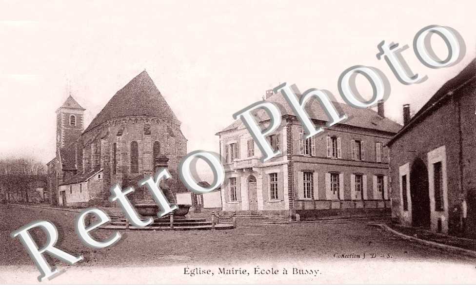 église, mairie, école