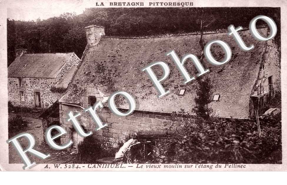 le vieux moulin sur l&#039;étang de Pellinec