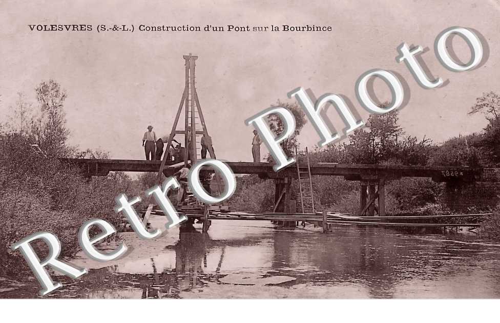 construction d&#039;un pont sur la Bourbince