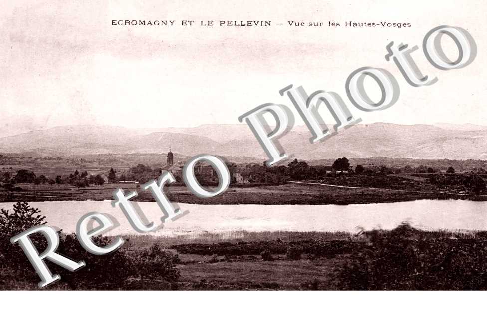 Ecromagny et Le Pellevin. Vue sur les Hautes-Vosges