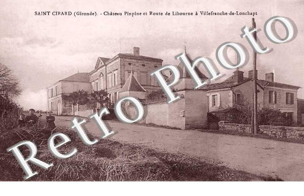 Château Pinpine et route de Libourne à Villefranche-de-Lonchapt