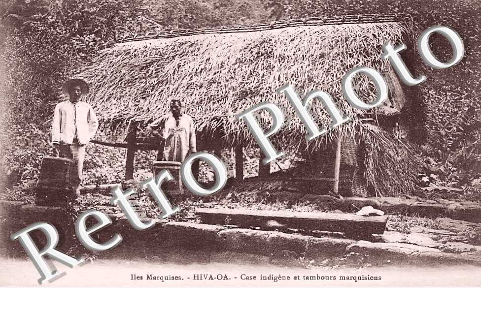 case indigène et tambours marquisiens