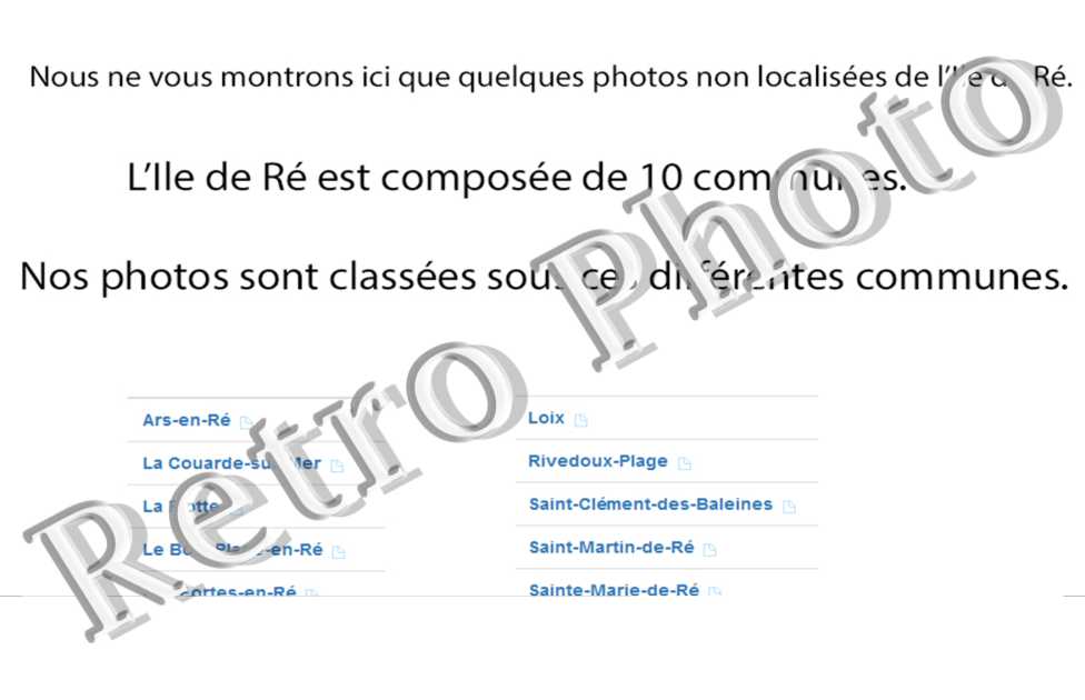 renvoi vers les localités de l&#039;Ile de Ré