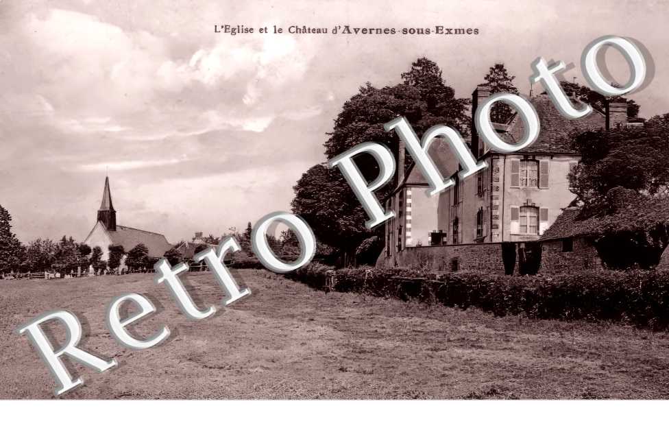 l&#039;église et le château d&#039;Avernes-sous-Exmes