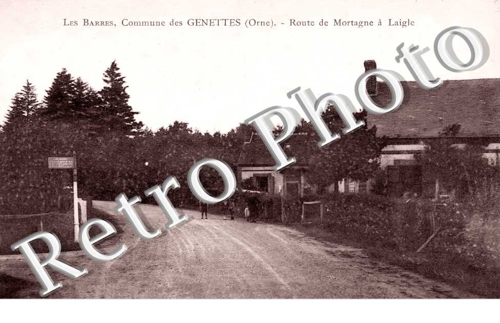 Les Barres. Route de Mortagne à L&#039;Aigle