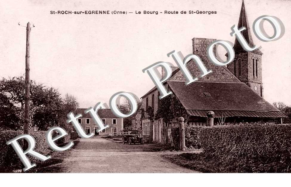 le bourg. Route de Saint-Georges