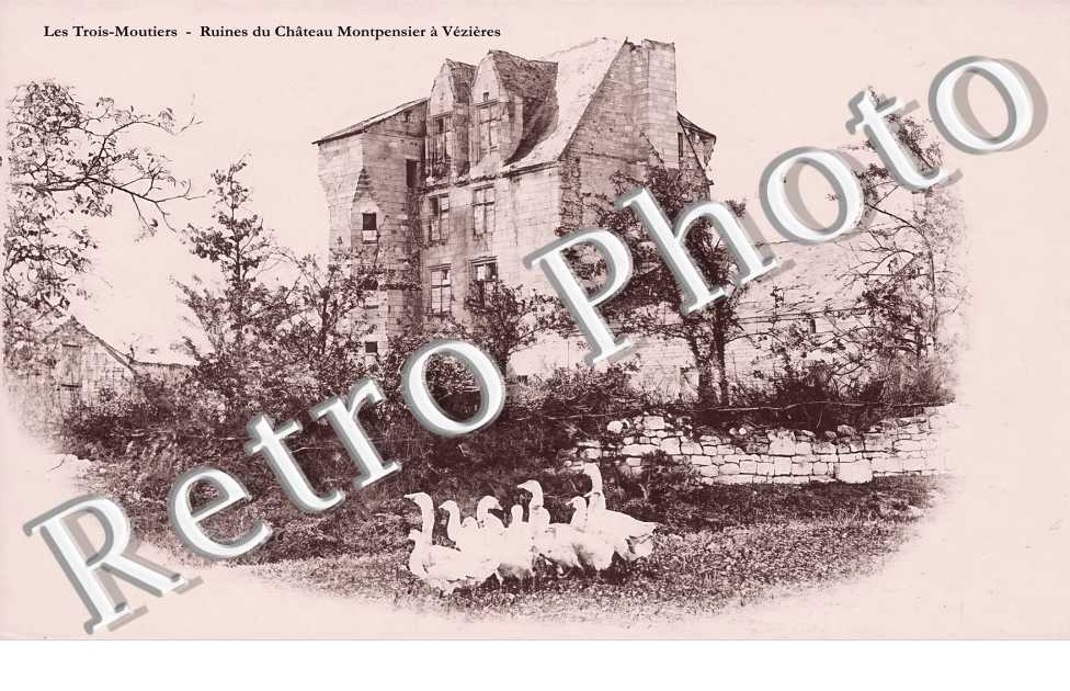 Les Trois-Moutiers. Ruines du château Montpensier