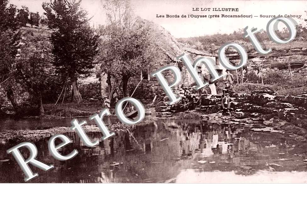les bords de l&#039;Ouysse. Source de Cabouy