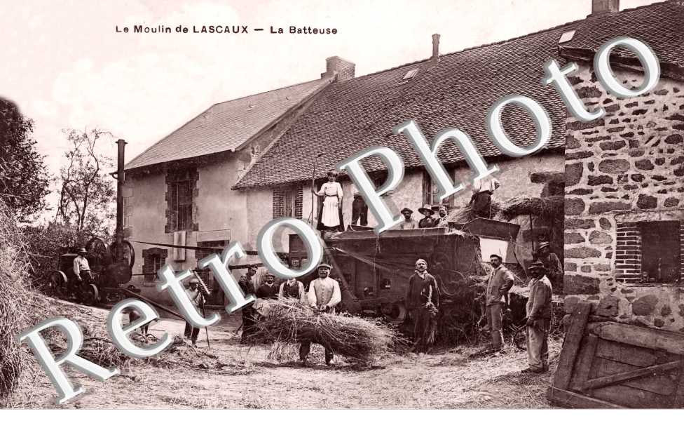 le moulin de Lascaux. La batteuse