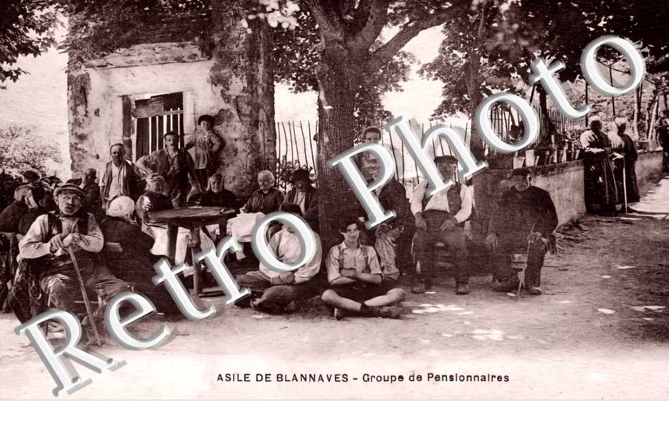 Asile de Blavannes. Groupe de pensionnaires